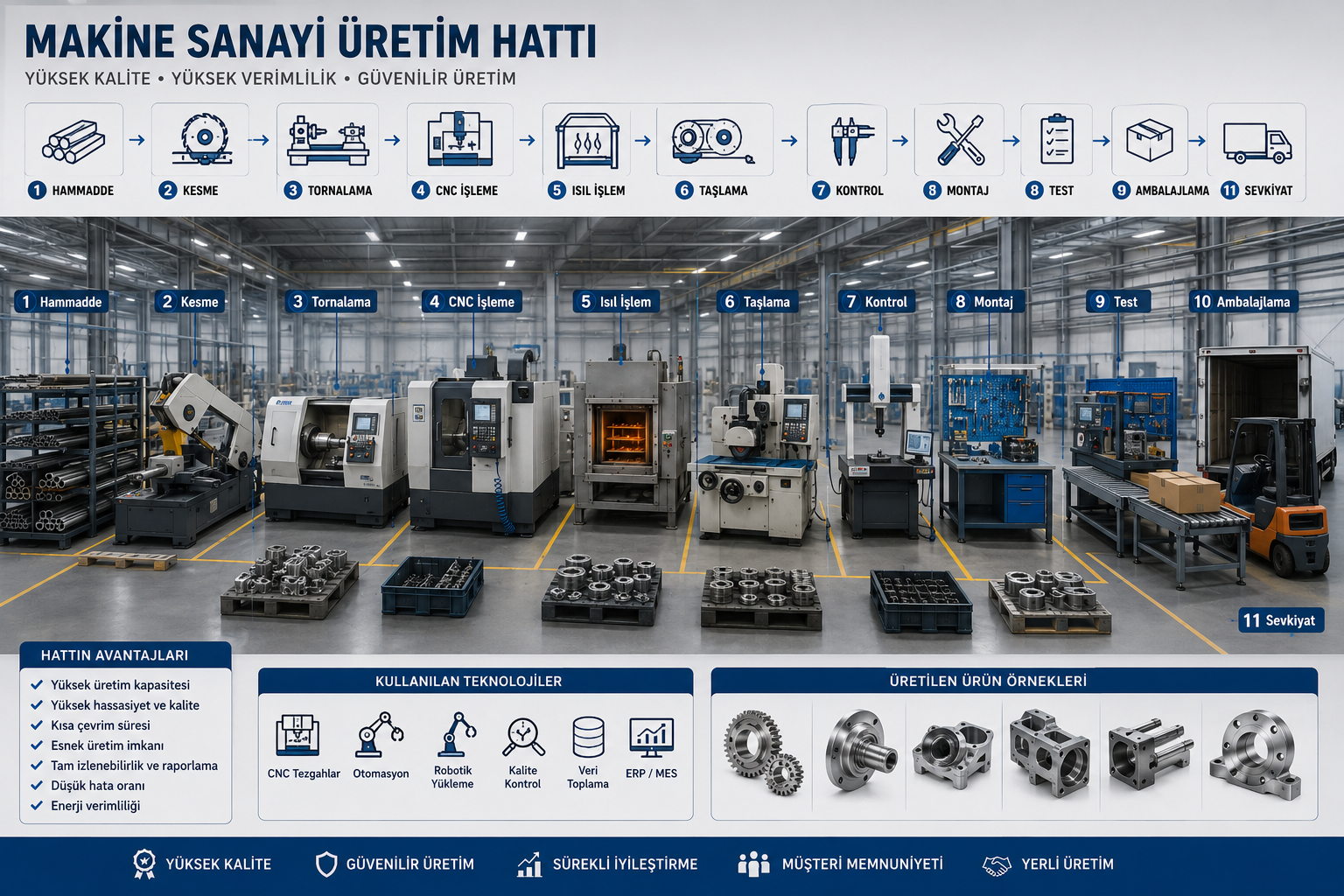 Makine sanayi üretim hattı